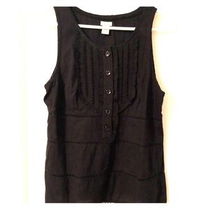 Anthropologie Odille eyelet swing button top